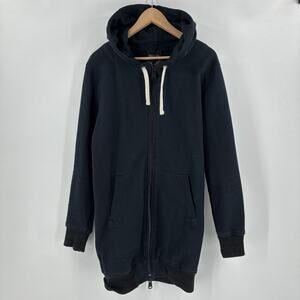 DRIFTER Hoodie Mens Small Nicolas Black Full Zip Long Heavyweight Long USA